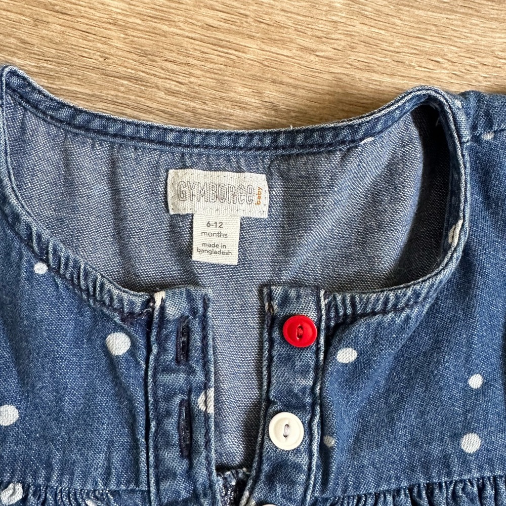 Gymboree Dot Denim Dress - Picture 3 of 5